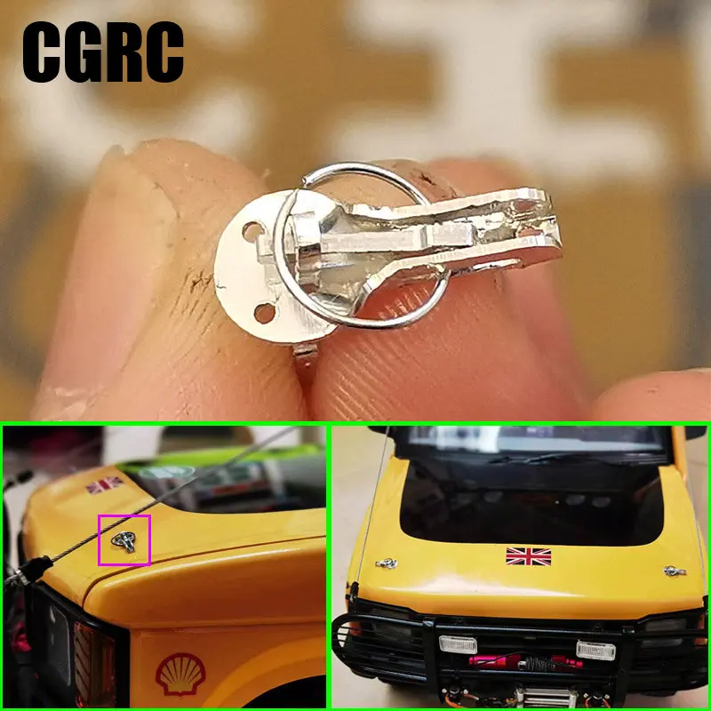 Simulated Mood Piece Hood Lock for 1/10 RC Crawler Car Traxxas TRX4 Defender AXIAL SCX10 RC4WD D90 Tamiya TT02 Bronco Diy Parts