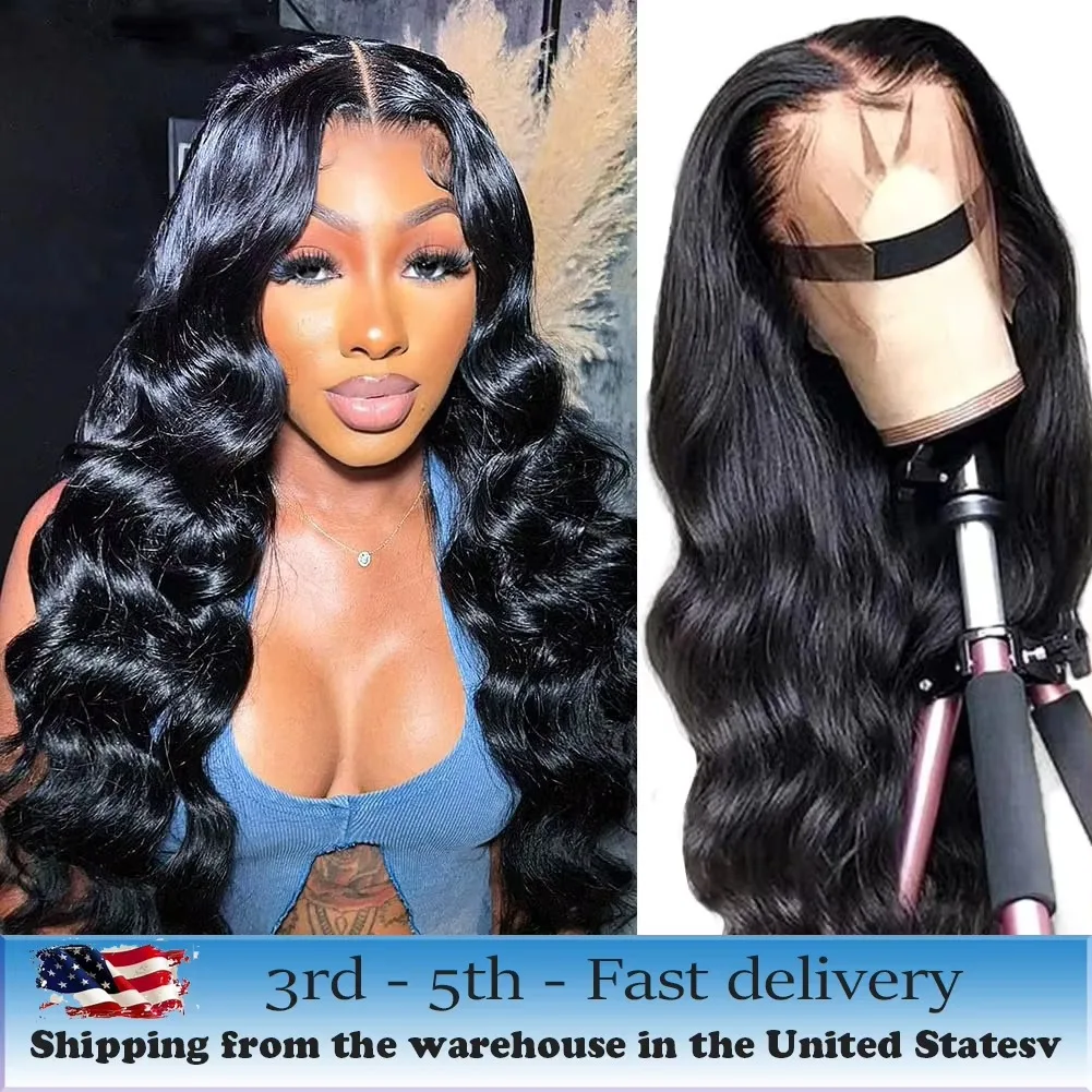 

13x6 Hd Lace Frontal Wig Body Wave 250 Density Transparent 13x4 Lace Front Human Hair Wigs 40 Inch For Black Women Brazilian Wig
