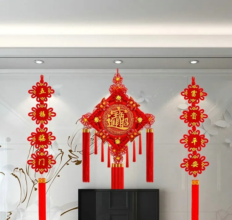 

3PCS New Chinese knot decorations, living room opening gifts, pendants, ornaments, handicrafts, decorative paintings