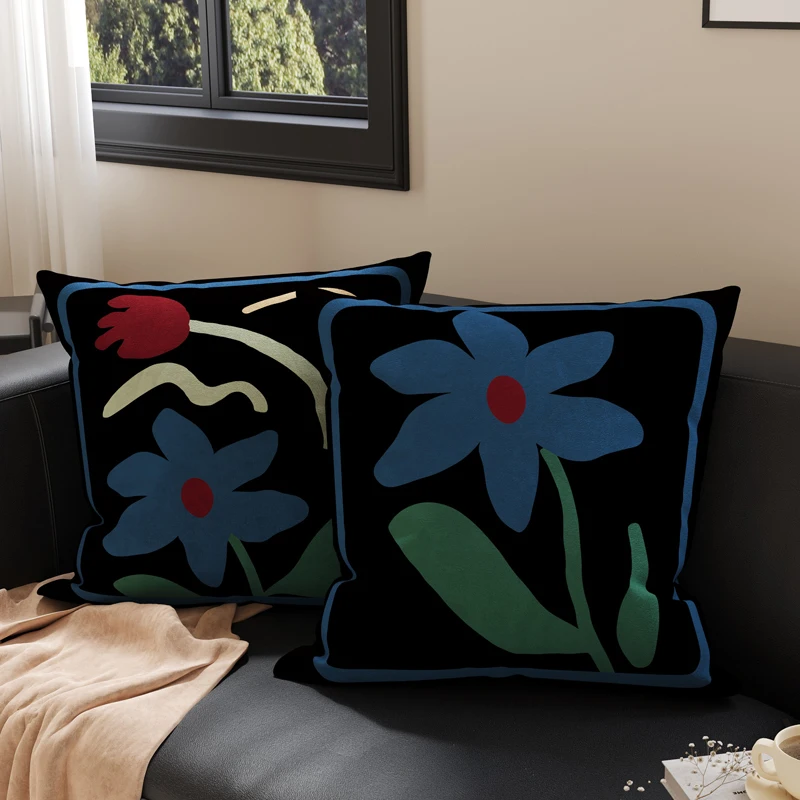 Retro Minimalist Luxury Pillowcase Living Room Sofa Bedding Decorative Backrest Cushion Removable And Washable
