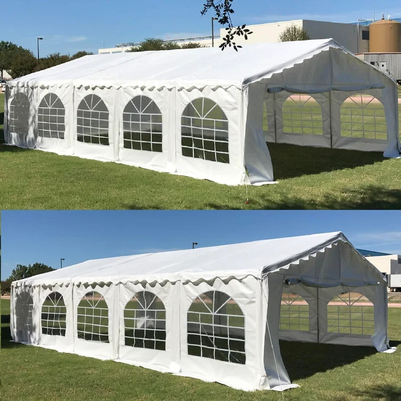 

DELTA 32'x16' 'Budget PVC Party Tent,Wedding Tent, Outdoor Event Canopy, Backyard GardenGazebo,Waterproof Top,Galvanized
