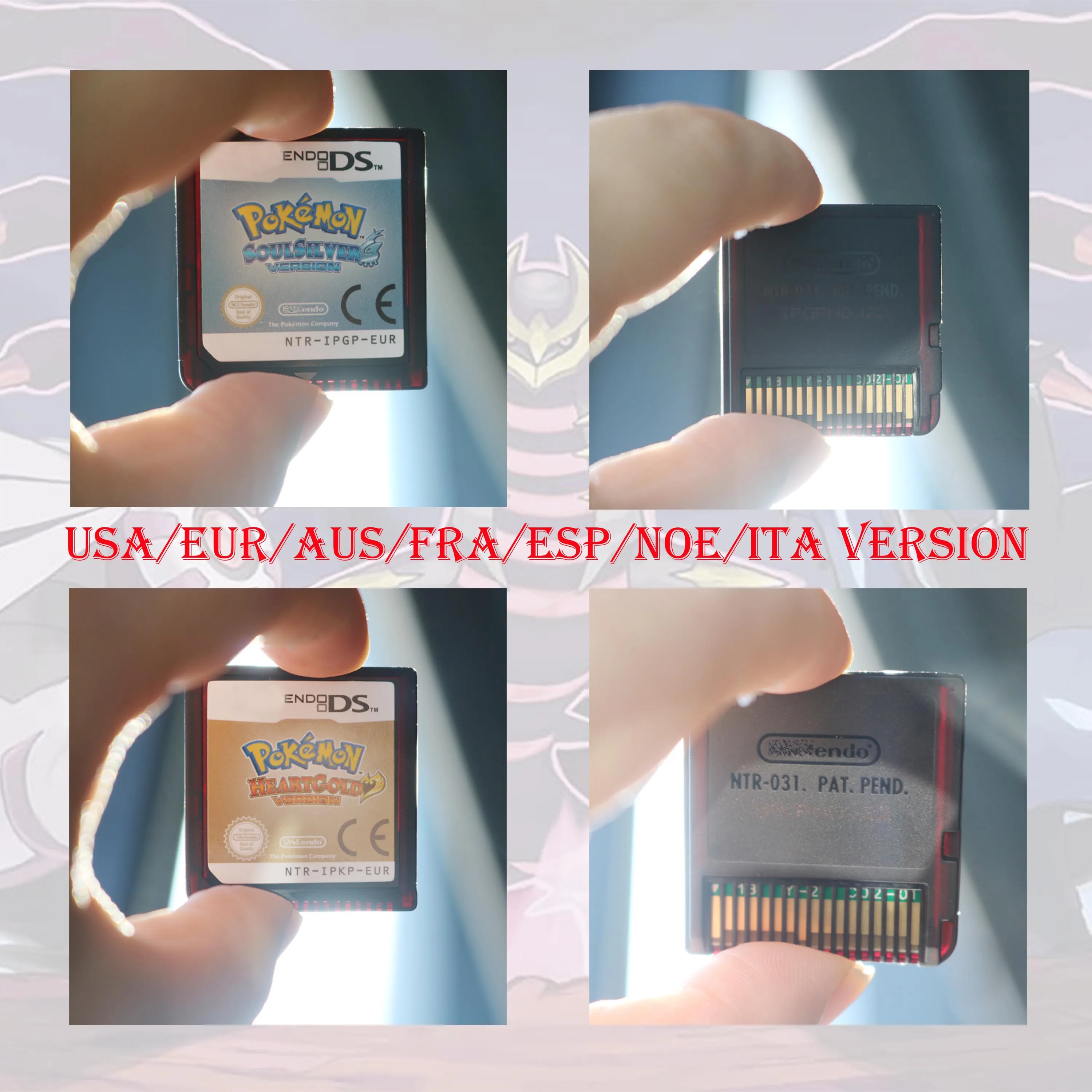 

Pokemon HeartGold SoulSilver Platinum Diamond Pearl Version DS Game Cartridge Video Game Card NOE/ESP/ITA/FRA/USA/EUR/AUS