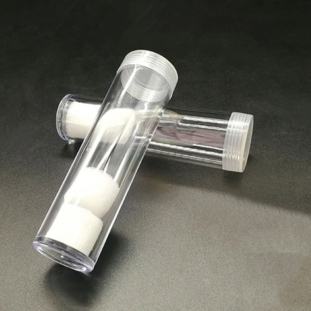 10Pcs Plastic Coin Storage Tube Holders 21mm Portable Clear Round Cases with Airtight Seal and Shockproof Sponge Pads