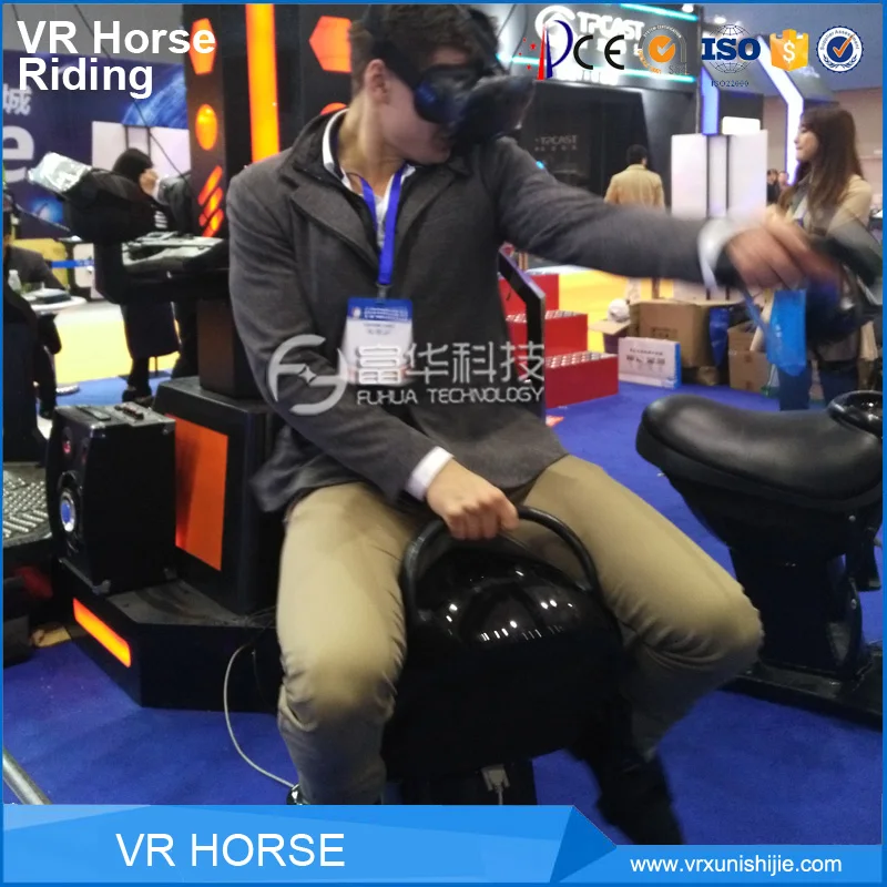 Fuhua Interactive Horse Racing Games Ps4 VR Horse Riding Simulator Shooting Virtual Reality Horse Racing VR Machine For Sale