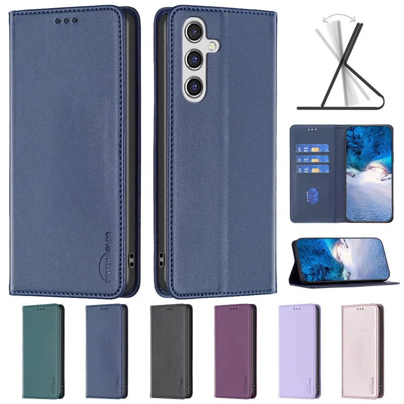 For Samsung Galaxy S25 FE Case Magnetic Flip Phone Case on For Fundas Samsung S25 FE S25FE 5G SM-S731B Leather Card Cover Coque