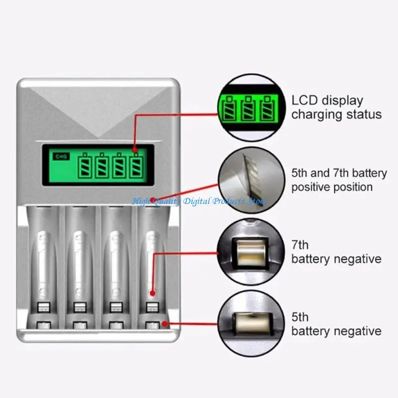 

U2JE 4 Bay Intelligent Battery for AA 3A Batteries with Charging Protections