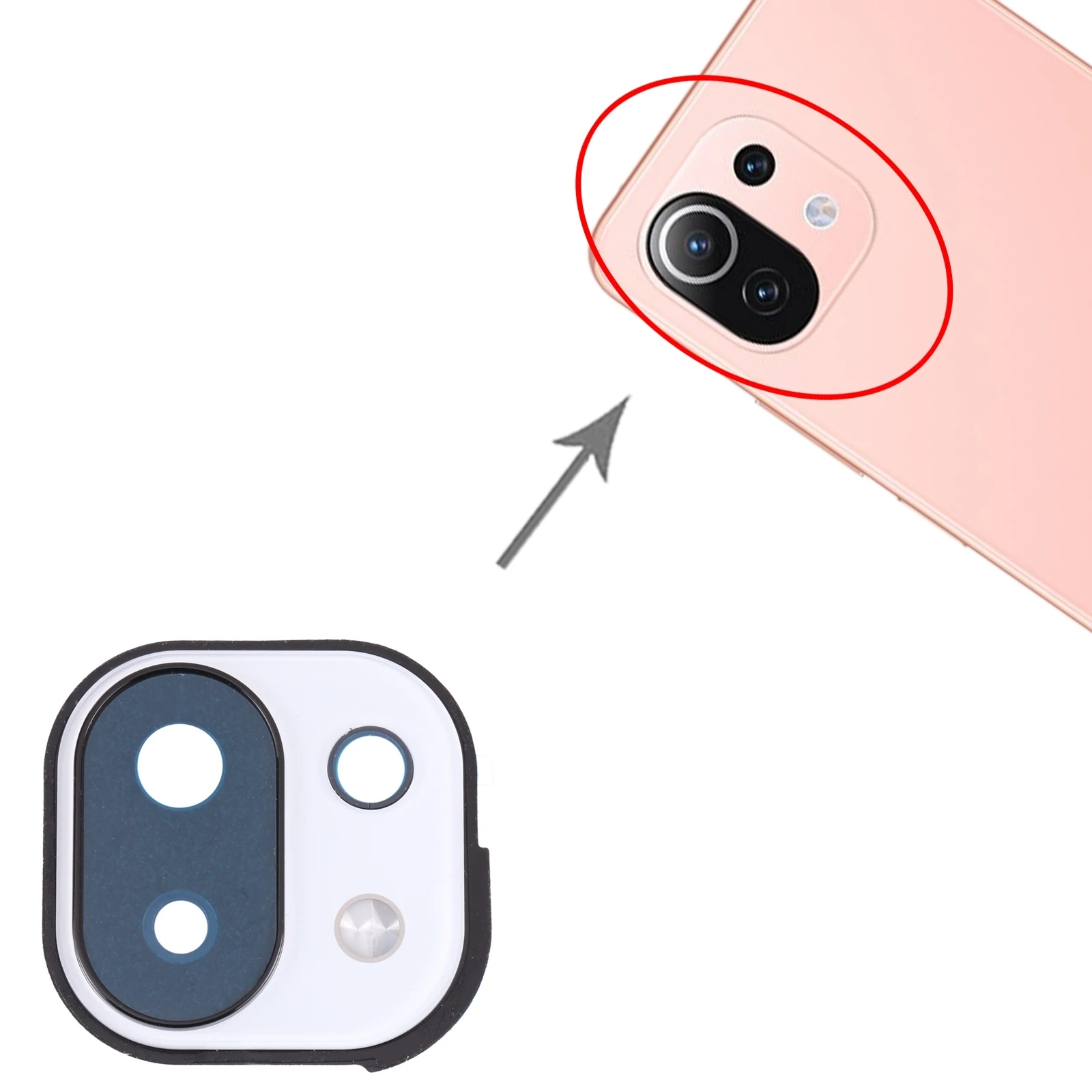 

Back Camera Lens Frame for Xiaomi Mi 11 Lite
