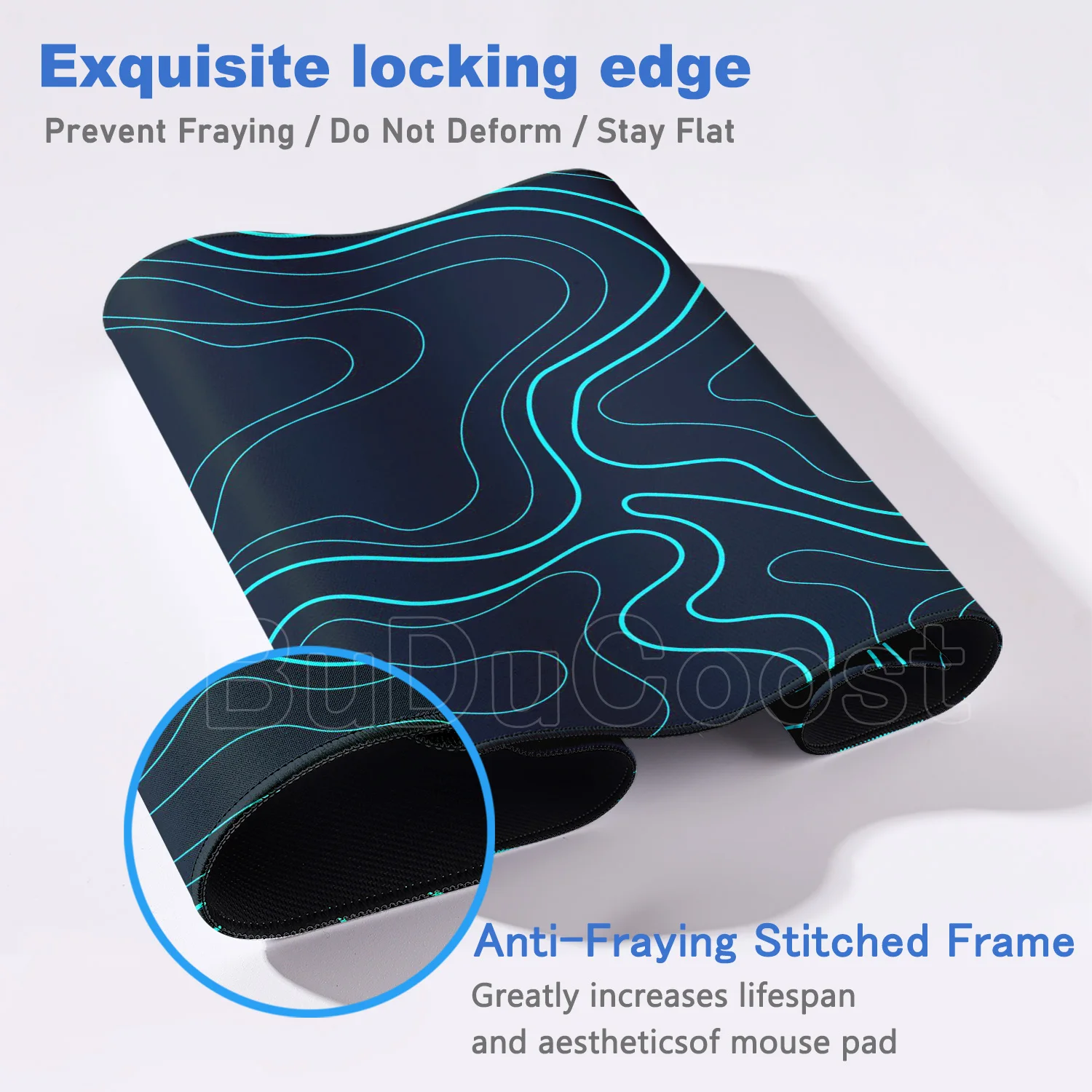 Black White Topographic Gaming XXL Mousepad Computer Keyboard Pad Mouse Mat Gamer Soft Office Carpet Table Mat Desktop Mouse Pad