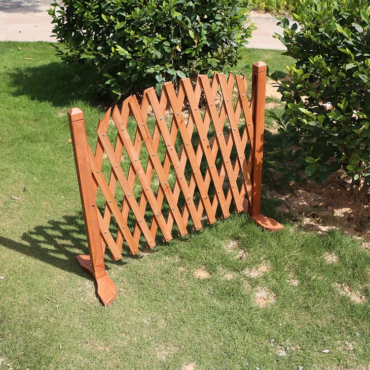 Fence Wooden climbing frame courtyard retractable wooden fence restaurant partition flower stand terrace garden small fence mobi