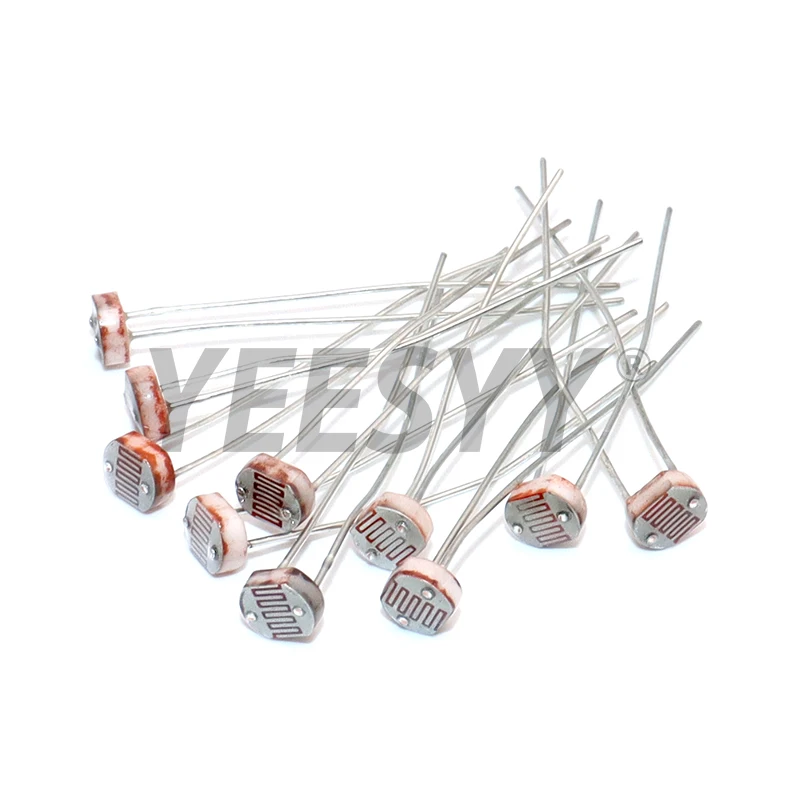 50 قطعة/الوحدة LDR صور ضوء المقاوم الحساسة الكهروضوئية Photoresistor 5528 GL5528 5537 5506 5516 5539 5549 لاردوينو