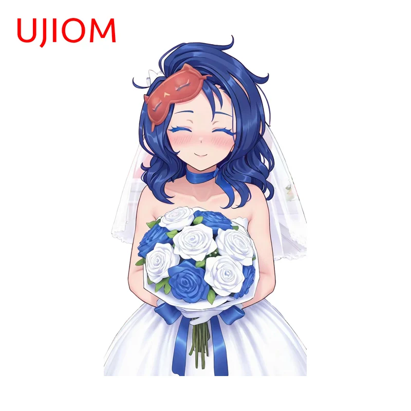 UJIOM Happy Sweet Miside Mita Wall Sticker Cool Personality Solar Panel Decal Scratch Proof Edgy Smooth Surface Decoration