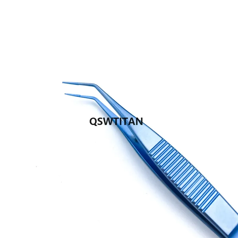 QSWTITAN Pinze dentate oftalmiche Pinzette Pinze in titanio 102mm Strumento chirurgico oftalmico Strumenti per palpebre