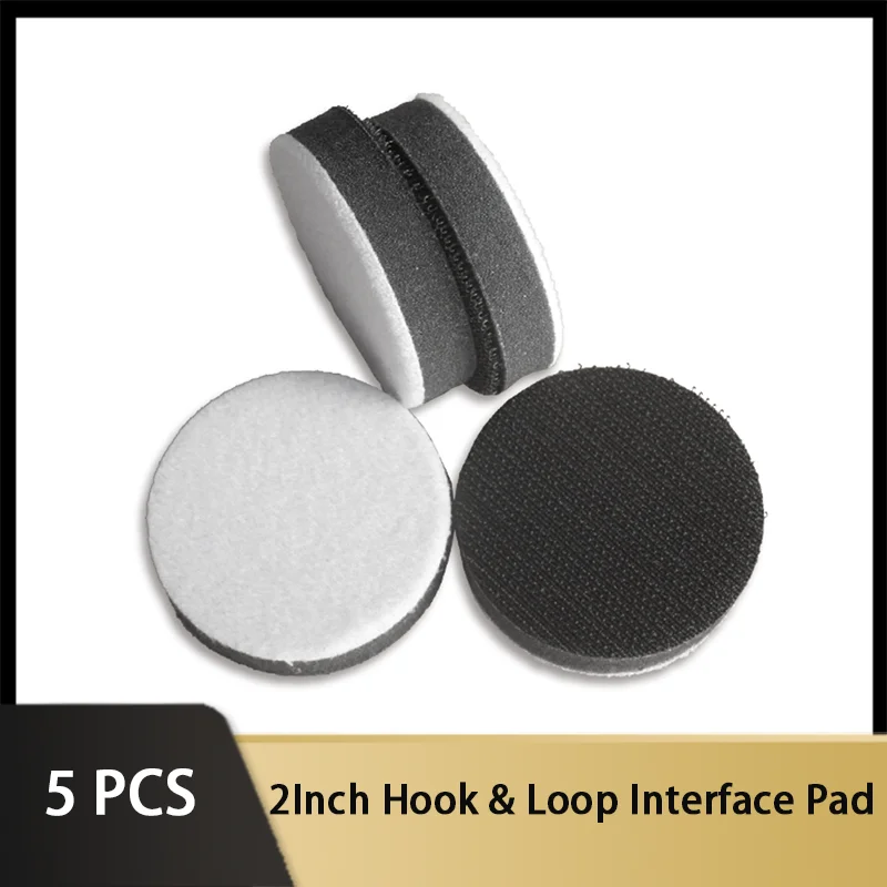 5Pcs 2Inch Hook and Loop Soft Foam Buffering Pad Sponge Cushion Buffer Backing Pad 50mm Soft Density Interface Pads