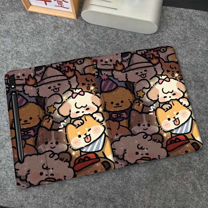 Cartoon dog pattern Tablet Case For Samsung Galaxy Tab S6 S8 S9 S10 Lite FE 10.4 11 Inch 2022 2024