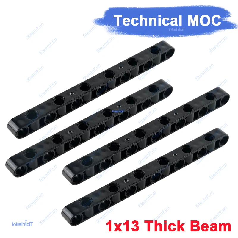 

Technical Beam 1x13 Thick with Alternating Holes children's DIY Educational Building Blocks Assembles Particles Moc Parts Toy