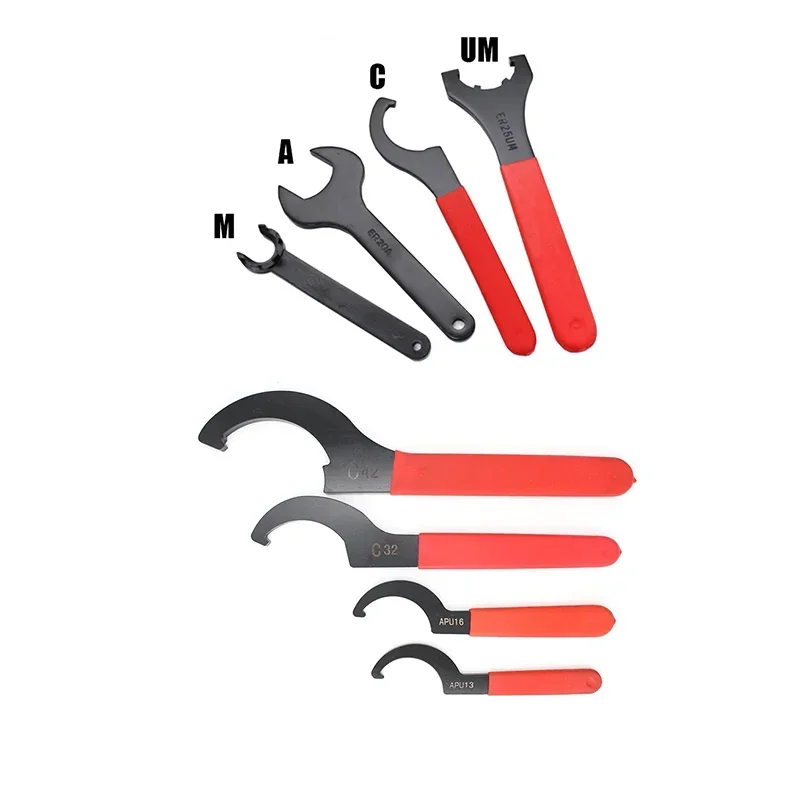 ER ISO APU Wrench ER ER8 ER11 ER16 ER20 ER25 ER32 ER40 ISO20 ISO25 ISO30 APU13 APU16 C25 C32 C40 ER16MS ER20MS Wrench Nut Collet