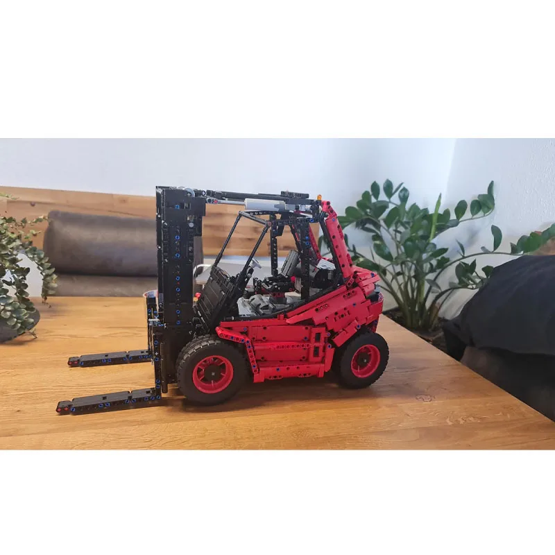 

MOC-125253 грузовой транспортный вилочный погрузчик, строительные блоки, модель 2604, деталиMOC, креативные строительные блоки для мальчиков и детей на день рождения, игрушки, подарки