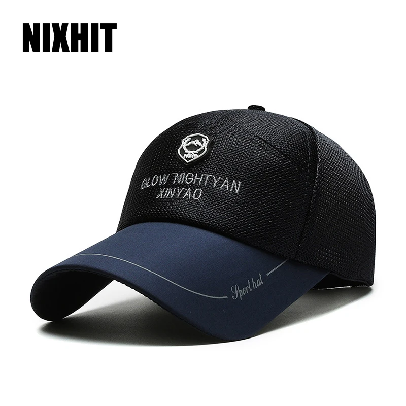 NIXHIT Summer Sunscreen Quick Dry Breathable Thin Mesh Women Men\'s Baseball Cap Outdoor Sports Travel Fishing Climbing Hat A304