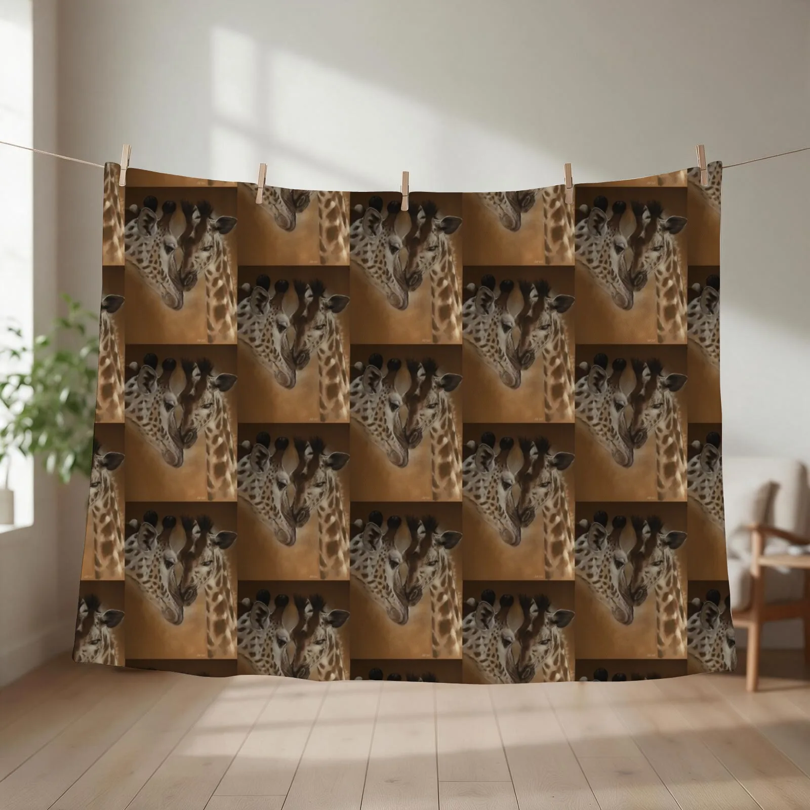 New Giraffes Throw Blanket couch cozy soft plush fuzzy picnic outdoor blanket