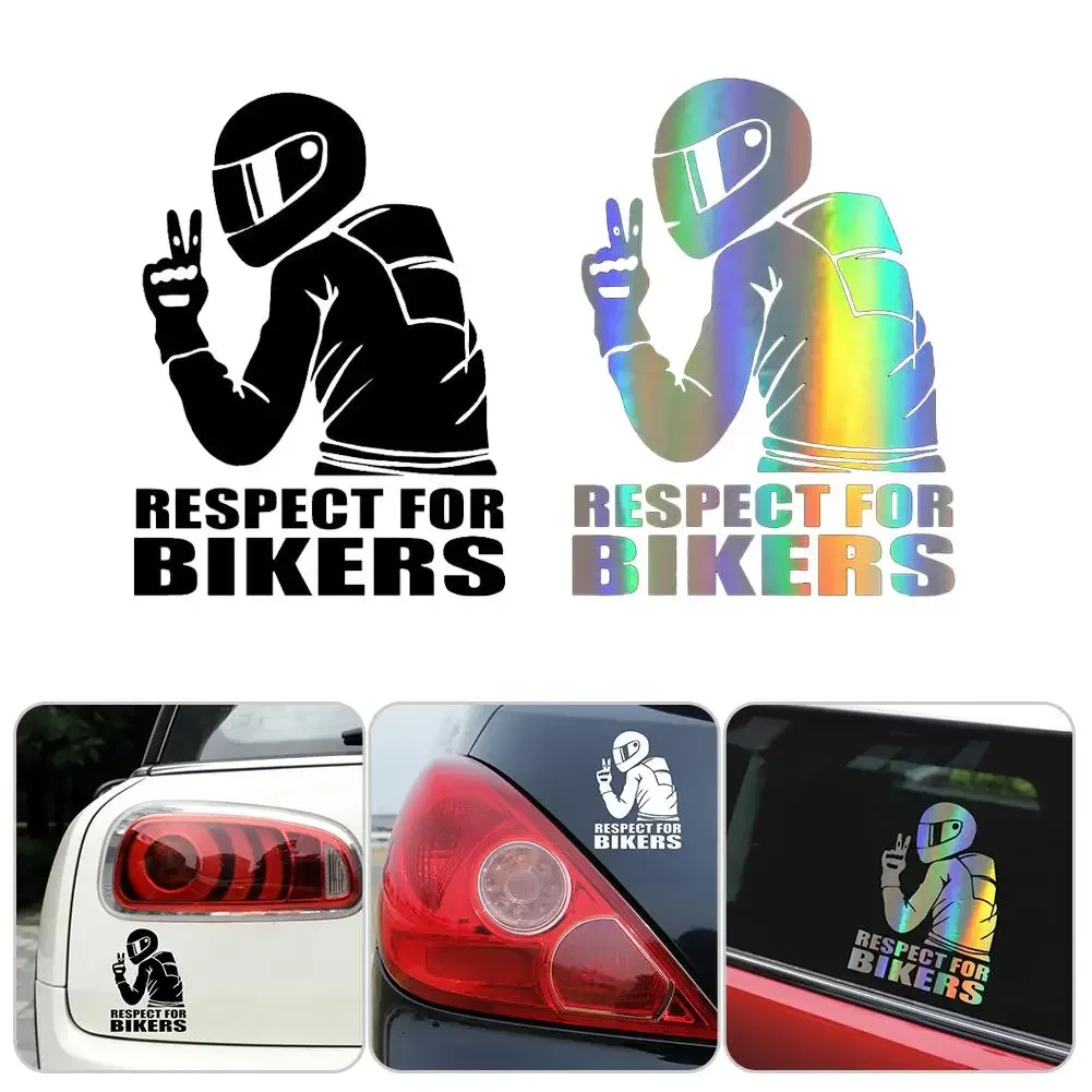 1PCS 15x11CM Respect Biker Sticker for On Car Motorcycle Vinyl 3D Stickers Motorcycle Vinyl 3D Stickers and Decals Ornamental