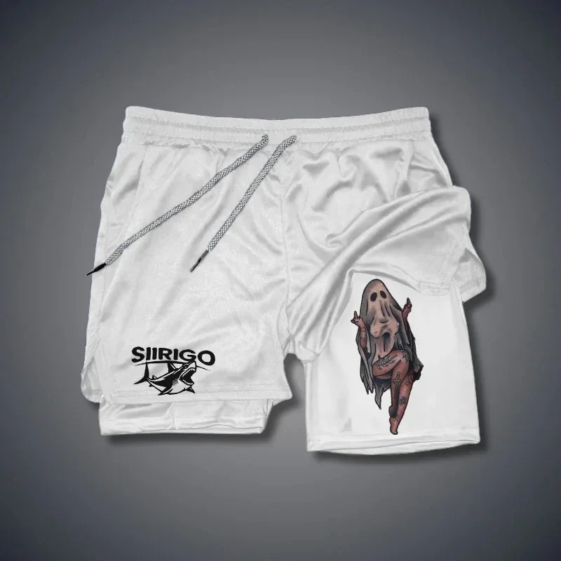 2024Berserk شورت رياضي رجالي 2 في 1، شورت جري سريع الجفاف، شورت للتدريب على اللياقة البدنية في صالة الألعاب الرياضية واللياقة البدنية للرجال #2