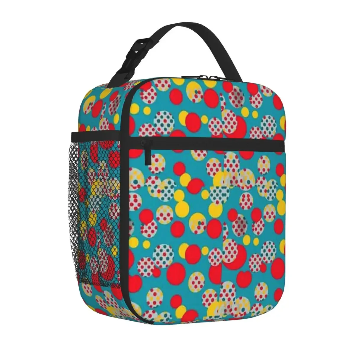 Bestselling Pin Dot Pattern Gloss Finish Lunch Bag Field Work Meal Nylon Lunch Bag