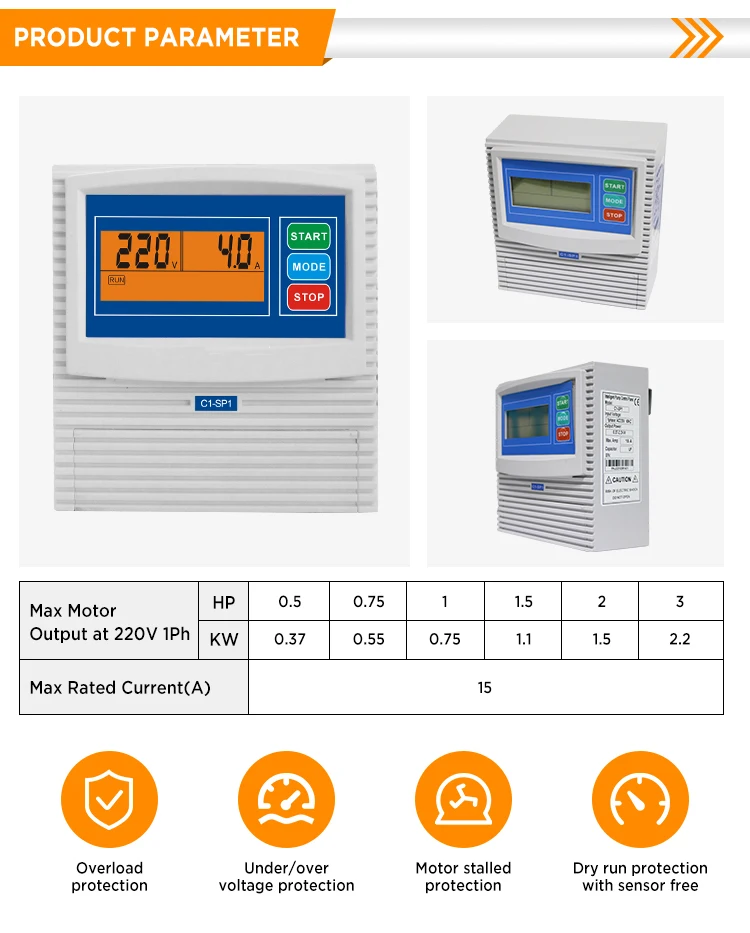 Hotsale Automatic  Pump Controller Single Pump Control Panel on Sale