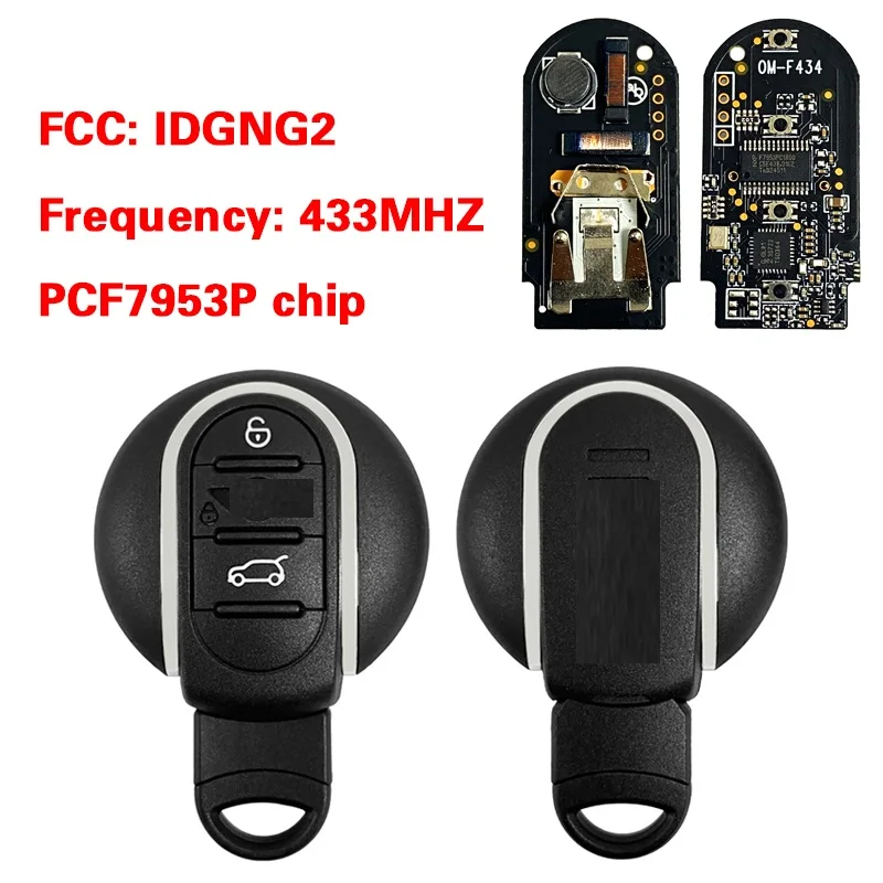 CN006085 Aftermarket For BMW MINI 3 button keyless remote key for Korea car 434mhz PCF7953P chip FCC Model IDGNG2