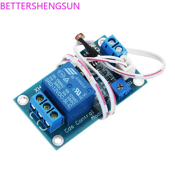 

XH-M131 Photoresistor Module Brightness Automatic Control Module 5V 12V Photocontrol Relay Light Switch