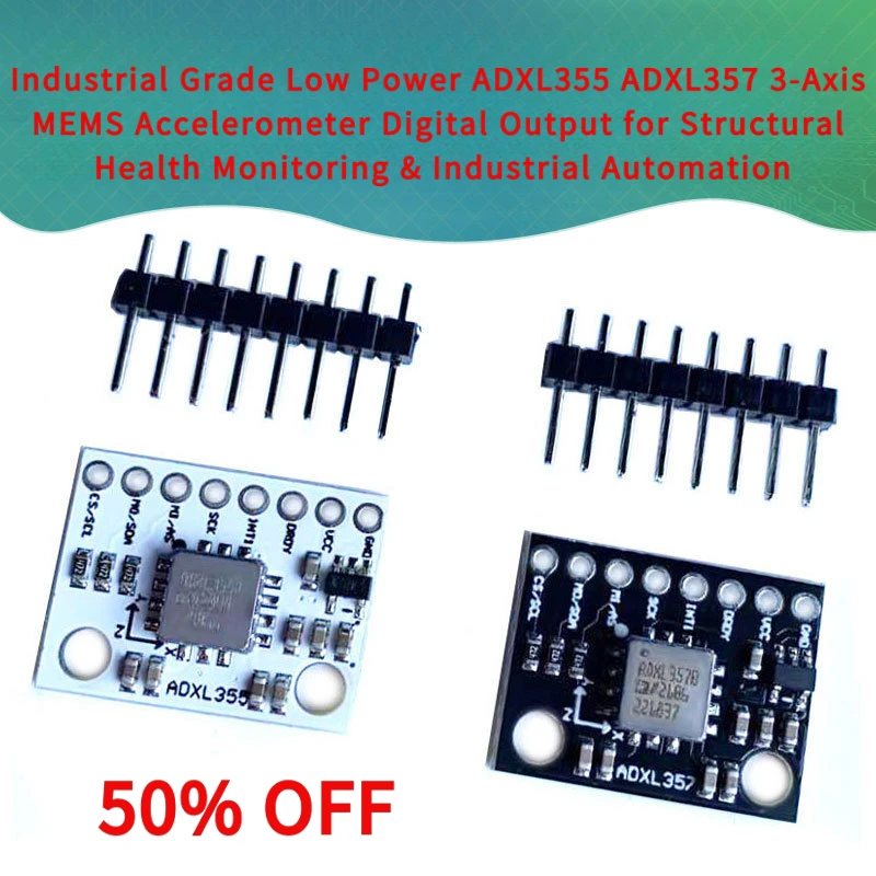 Industrial Grade Low Power ADXL355 ADXL357 3-Axis MEMS Accelerometer Digital Output for Structural Health Monitoring & Industria