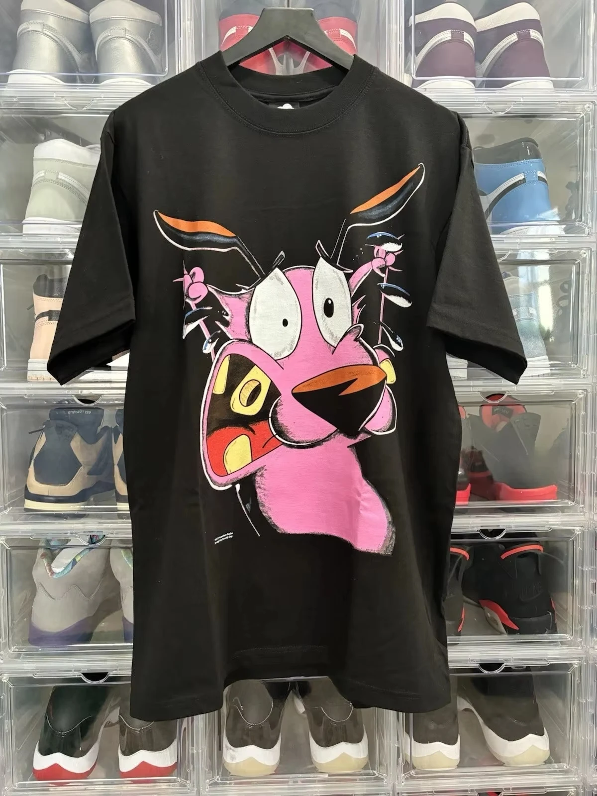 Vintage Courage the Cowardly Dog Cartoon Print Short Sleeve T-Shirt Retro Unisex Graphic  Y2K high quality Comfortable Couples