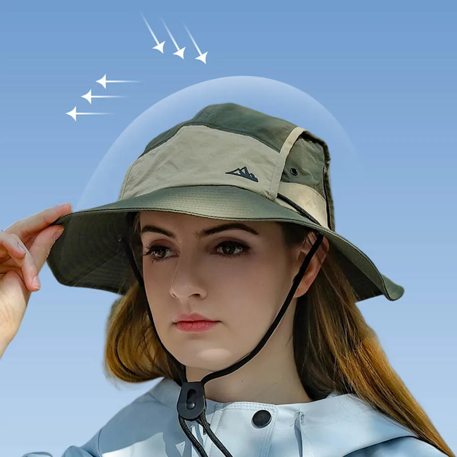 Nuovo cappello da pescatore estivo a tesa larga cappello da sole da alpinismo impermeabile ad asciugatura rapida per protezione solare da ciclismo all'aperto per uomo e donna
