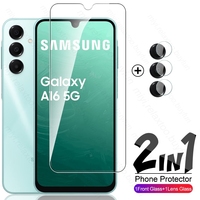 for Samsung Galaxy A16 5G Glass 2In1 Protective Glass on Sumsung Samung A16 A 16 16A 4G/5G Screen Protector Tempered Glass Film