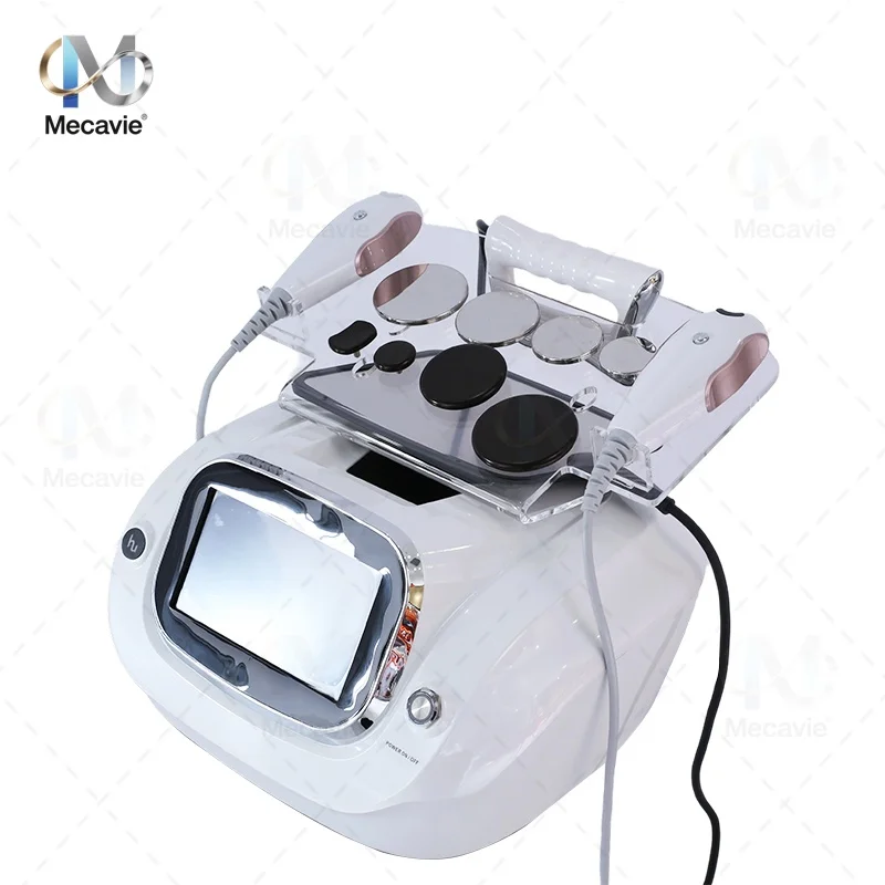Appareil de diathermie RF haute fréquence 448 kHz 500 W pour thérapie thermique profonde, remodelage corporel, perte de poids, lifting facial, anti-âge, raffermissement de la peau, soulagement de la douleur, équipement de physiothérapie pour salon, spa, usage domestique avec 4 embouts multifonctionnels