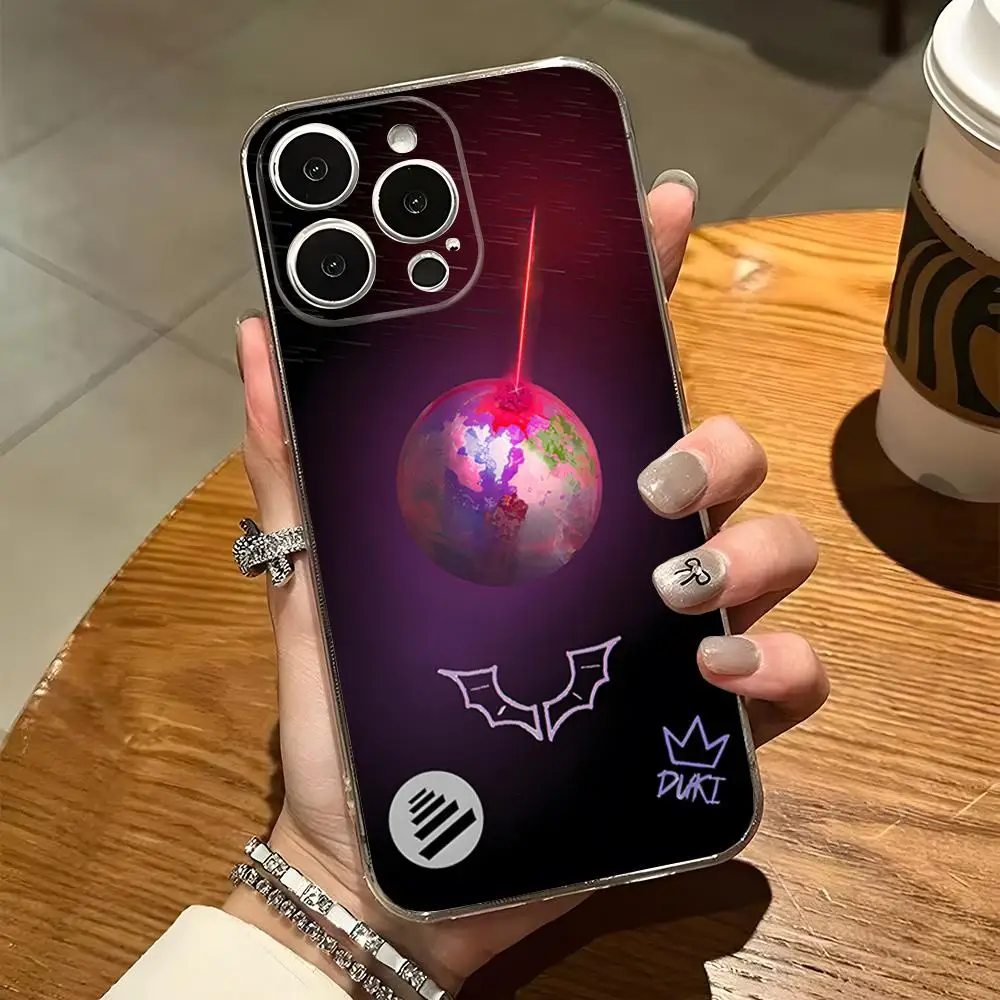 Duki Rapper Antes De Ameri Phone Case For Iphone 15 Pro Max 14 16 Plus 11 12 Mini 13 Pro 7 8 X XR XS SE Transparent Back Cover