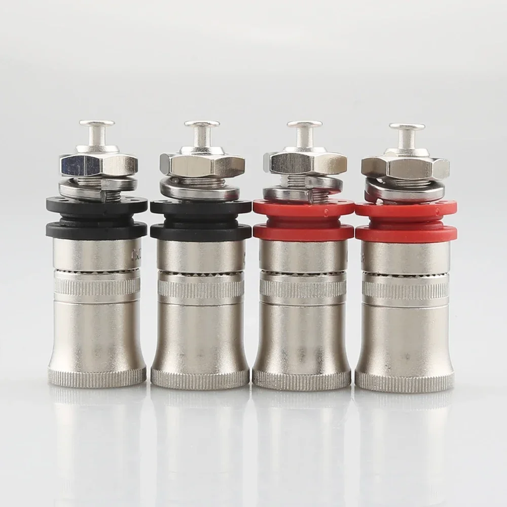 

4 шт., Hi End CMC, родиевое покрытие, усилитель динамика, клемма, разъем типа «банан», выходной разъем Hi-Fi аудио «сделай сам»