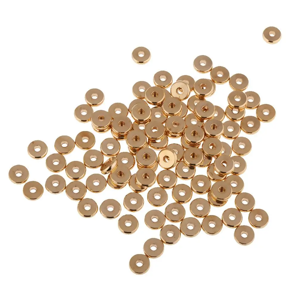 Bulk Brass Spacer Beads Gold Round Disc Washer for Jewelry DIY Bag Decoration Craft Projects