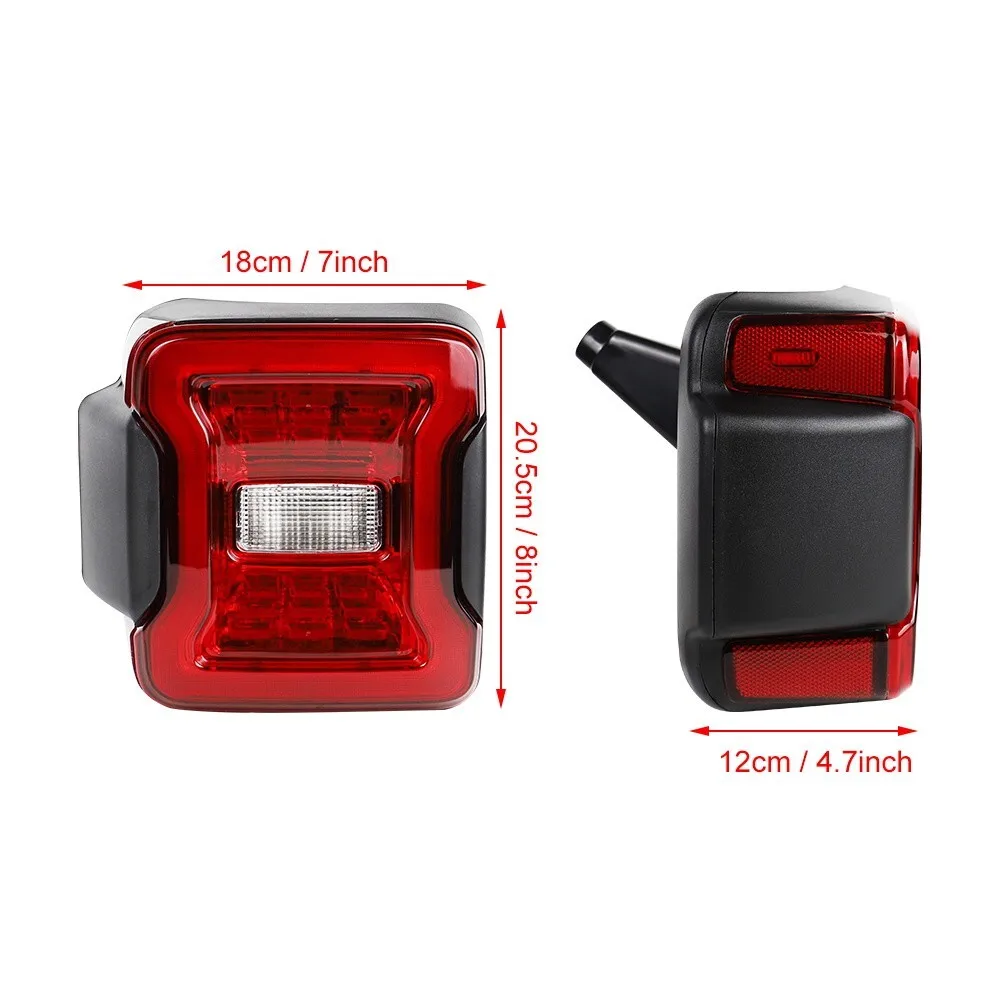 

Светодиодный задний фонарь в сборе с заглушкой для слепых зон для Jeep Wrangler JL 2018-2024, задние фонари, стоп-сигнал заднего хода, дневные ходовые огни