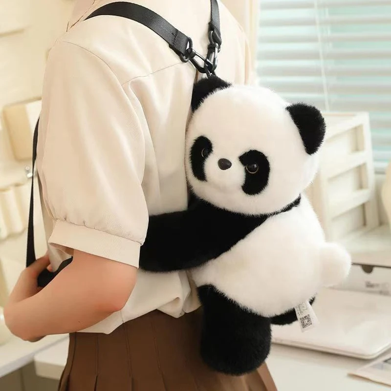 

Bear Panda Backpacks Cute Cartoon Animals Shoulder Bags Stuffed Red Panda Phone Bags Children School Bags Girls Birthday Gift