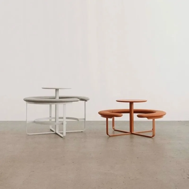 

Internet celebrity metal integrated tables and chairs indoor and outdoor commercial leisure dining table and chairs B & B courty