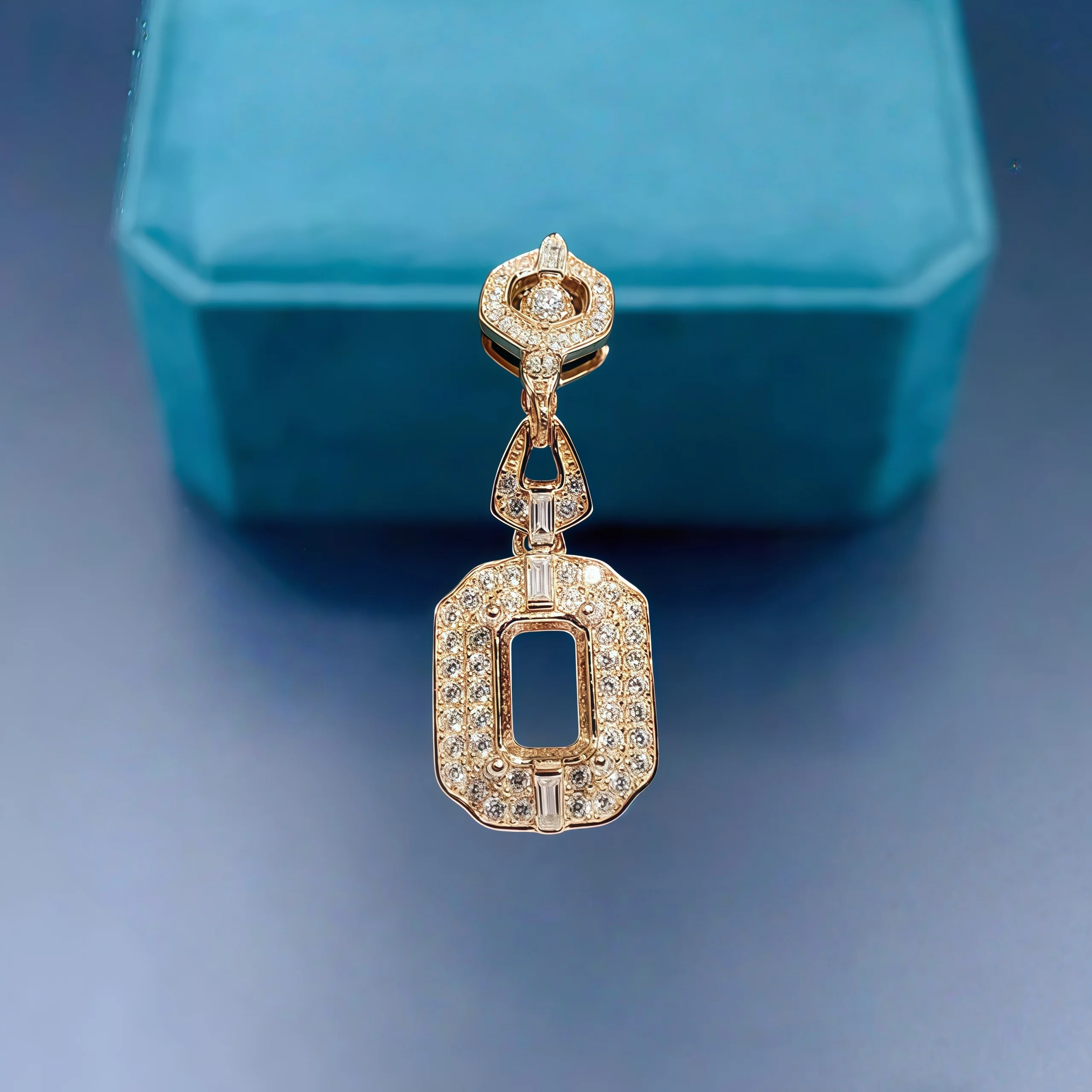 

Fashion DIY Pendant Empty Holder S925 Sterling Silver Setting 4*6mm Square Stone Fine Zircon Wedding Jewelry Accessory for Woman