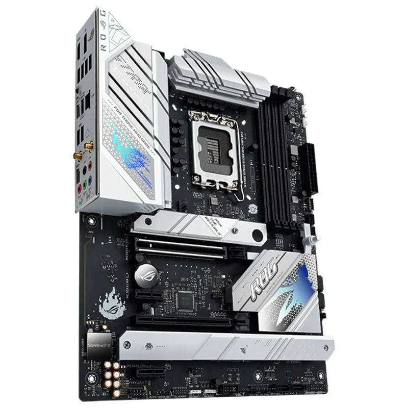 Asus-ROG STRIX B760-A Placa-mãe Gaming, Soquete WiFi D4, LGA1700 para 12th e 13th Gen Core, CPU i5, i7, i9, Intel B760, Novo, Branco