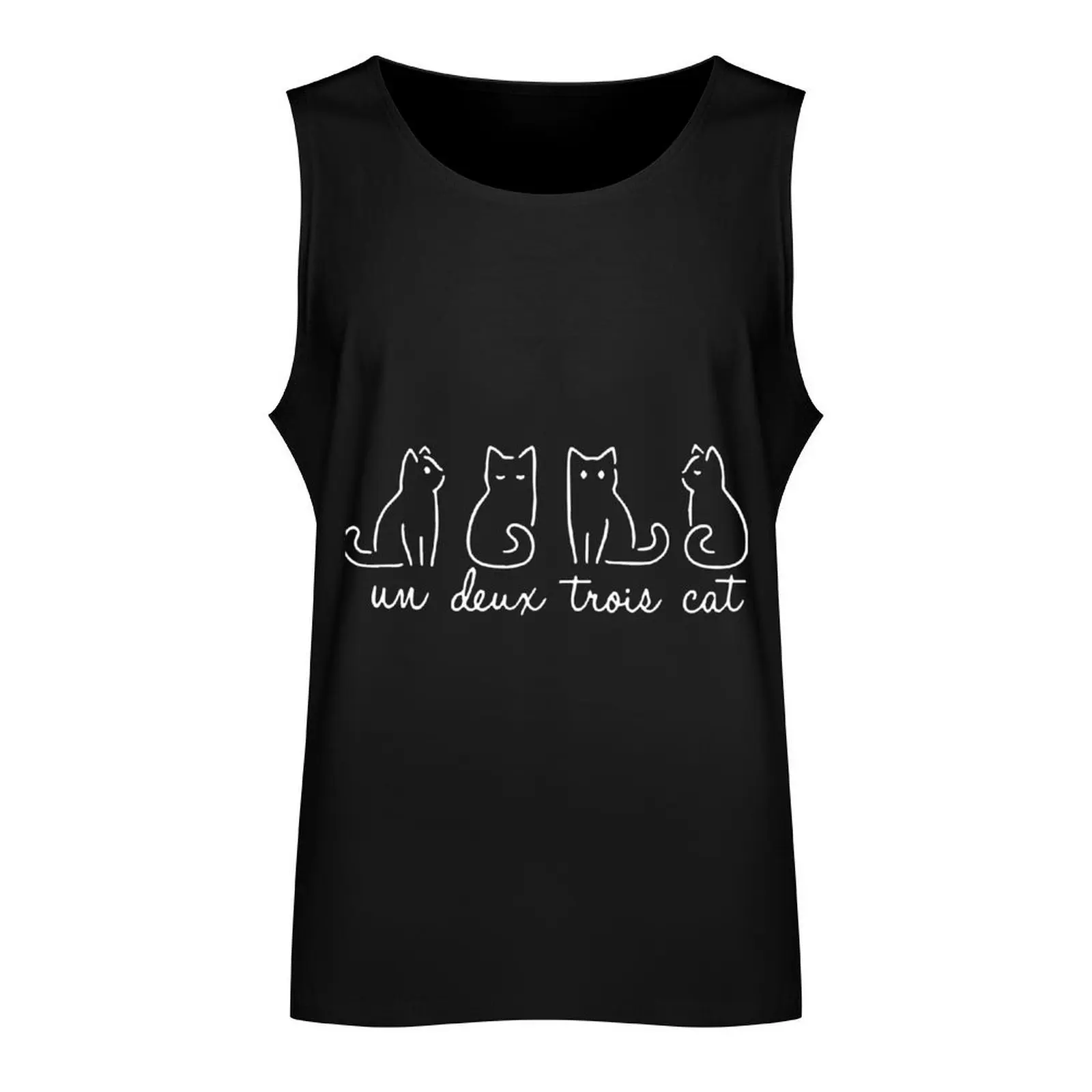 Un Deux Trois Cat Animals Cute Lovey Cat Tank Top sexy clothes men anime Vest