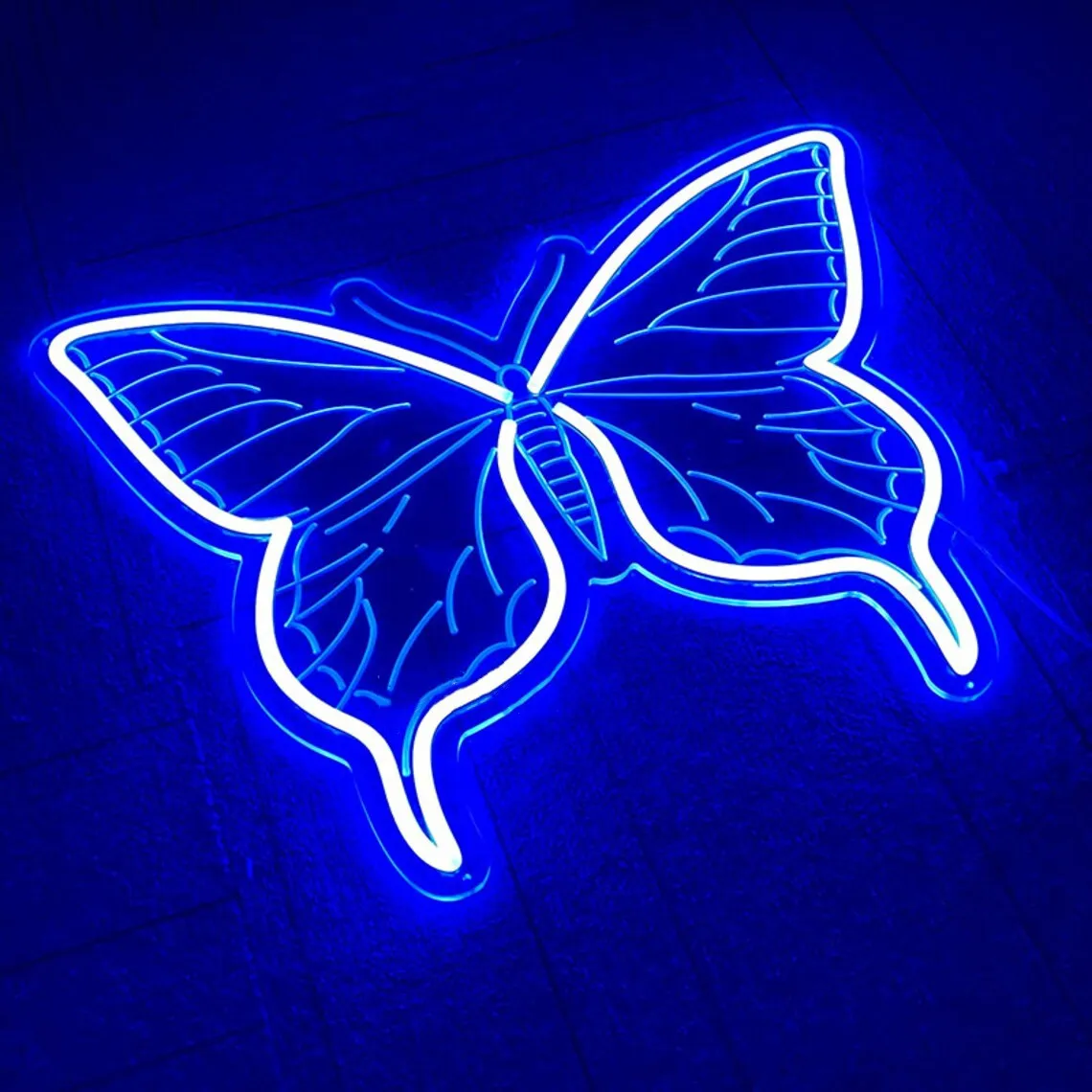 Letrero de neón LED de mariposa, decoración del hogar hermosa, arte de pared personalizado USB, decoración de pared de luz, regalo de cumpleaños para niñas