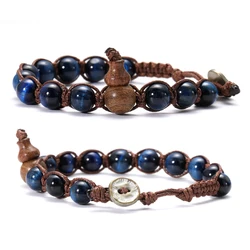 Natural Stone Beads Bracciale tibetana Men Ruyi Gourd Meditation Mantra Bracelet for Men Yoga Jewelry for Women bracciali uomo