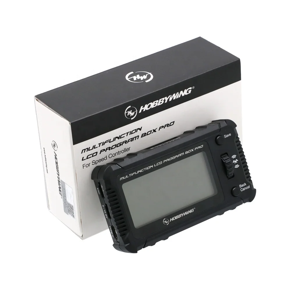 

Uangel HOBBY WING LCD Program Box Pro for PLATINUM XERUN EZRUN Pro ESC RC Model Car Boat Airplane Parameter Setting Accessories