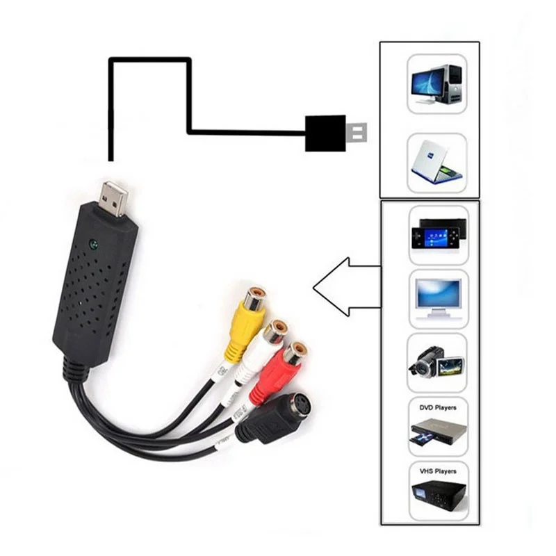 USB 2.0 Audio Video VHS VCR to DVD Converter Capture Card Adapter Digital Format