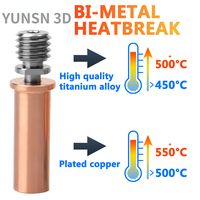 Top Quality V5 Bimetal Throat Titanium Alloy Copper Throats V5 Bi-Metal Heatbreak for ANYCUBIC Mega Vyper Chiron Hotend Extruder