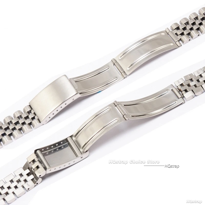منحني نهاية حزام (استيك) ساعة ل اليوبيل حزام ل رولكس DATEJUST الفاخرة الفولاذ المقاوم للصدأ سوار إكسسوارات 18 مللي متر 19 مللي متر 20 مللي متر 21 مللي متر 22 مللي متر