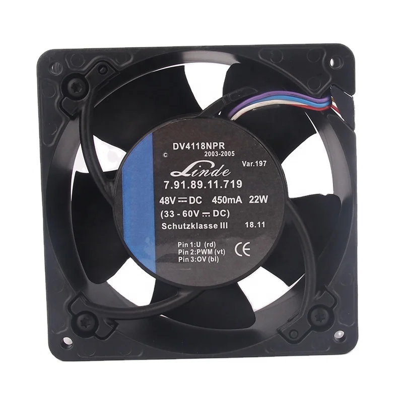 

original German 12V 24V DC48V 450MA EC AC 22W 119X119X35MM 11935 7.91.89.11.719 Linde forklift accessories DV4118NPR cooling fan